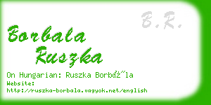 borbala ruszka business card